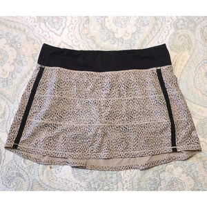 Lululemon Women's Leopard Print Skirt With Built In Shorts Size 8